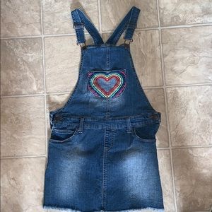 Girls overall Jean skirt